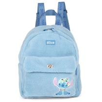 Bolsa Costas Mochila Pelúcia Stitch Disney logo emborrachado