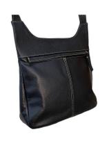 Bolsa Couro Atual Transversal Anti-Furto 1096 - Preto