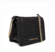 Bolsa Couro Crossbody pequena preta
