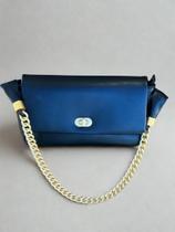 Bolsa couro eco v&v finder preto