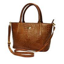 Bolsa Couro Legítimo Feminina Transversal Tiracolo Tote Madamix Marrom Chocolate