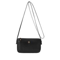 Bolsa Couro Legítimo Transversal Feminina Mariart 201 Preto Bolsa Couro Legítimo Transversal Feminina Mariart 201 Preto