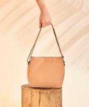 Bolsa Couro Média - Bege Bolsa Couro Média - Bege
