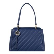 Bolsa Couro Ombro Matelassê Azul Marinho