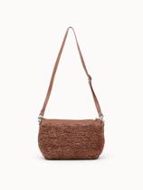 Bolsa Couro Tricô Mini Lua - Caramelo Bolsa Couro Tricô Mini Lua - Caramelo