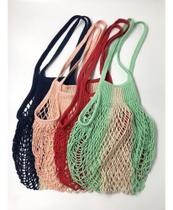 Bolsa Crochê Bicolor Sustentável Reutilizável Sem Forro Bolsa Crochê Bicolor Sustentável Reutilizável Sem Forro