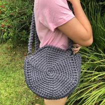 Bolsa crochê fio de malha Bolsa crochê fio de malha