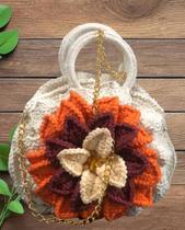 Bolsa Crochê Flor Menina