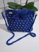 Bolsa Crochê Pérolas Luxo