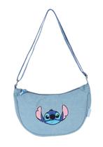 Bolsa Croissant Pequena Transversal Jeans Stitch Disney - Azul Bolsa Croissant Pequena Transversal Jeans Stitch Disney - Azul