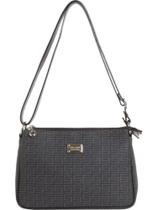 Bolsa crossbody 3 divisórias monograma smartbag emborrachado e couro Bolsa crossbody 3 divisórias monograma smartbag emborrachado e couro