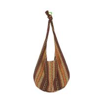 Bolsa Crossbody Boêmia de Lona - Grande Capacidade - Estilo Étnico Bolsa Crossbody Boêmia de Lona - Grande Capacidade - Estilo Étnico