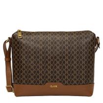 Bolsa crossbody canvas classe couro Bolsa crossbody canvas classe couro