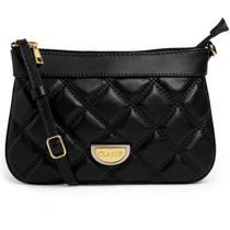 Bolsa Crossbody Classe Couro Legítimo Casual Maia Feminina - Preto Bolsa Crossbody Classe Couro Legítimo Casual Maia Feminina - Preto