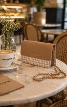 Bolsa Crossbody Estampada Marrom Marca Lança Perfume Cor:Marrom