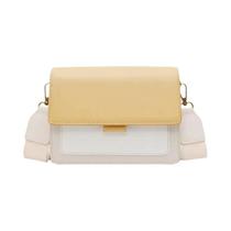 Bolsa Crossbody Feminina de Couro com Cor Contrastante - Bolsa de Viagem e Mensageiro