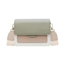 Bolsa Crossbody Feminina de Couro com Cor Contrastante - Bolsa de Viagem e Mensageiro Bolsa Crossbody Feminina de Couro com Cor Contrastante - Bolsa de Viagem e Mensageiro