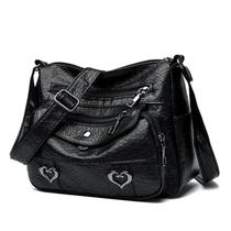 Bolsa Crossbody Feminina de Couro Macio - Grande Capacidade - Moderna para Mães