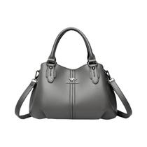 Bolsa Crossbody Feminina de Couro Macio - Luxo, 3 Camadas, Casual