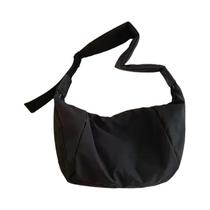 Bolsa Crossbody Feminina de Grande Capacidade - Alça Larga e Design Plissado