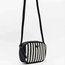 Bolsa Crossbody Lança Perfume Listras Pr26 Preto Feminino Bolsa Crossbody Lança Perfume Listras Pr26 Preto Feminino