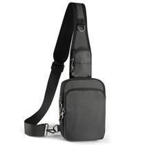 Bolsa Crossbody Sling Blocking VADOO RFID Blocking, resistente à água, cinza