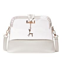 Bolsa Crossbody Transparente Feminina Fawn Pingente Shell Bolsa de Ombro Bolsa Messenger