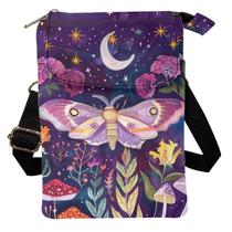 Bolsa crossbody Xpyiqun Mushroom Moth Purse para mulheres Bolsa crossbody Xpyiqun Mushroom Moth Purse para mulheres