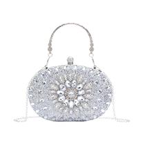 Bolsa Crystal Clutch Lanpet Rhinestone Evening Bag Silver