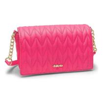 Bolsa Dakota Feminina Casual Transversal Dk019 Acambamento Dos Ferragens Ouro Cor Pitaya Correia De Ombro Pitaya Desenho Do Tecido Lisa