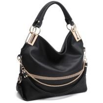 Bolsa Dasein Bolsas para mulheres em material vegano Hobo Black