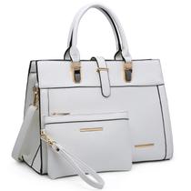 Bolsa Dasein Flap-over Belt, bolsa de ombro, sacola branca