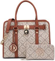 Bolsa Dasein Two Tone Satchel Vegan Leather para mulheres Bolsa Dasein Two Tone Satchel Vegan Leather para mulheres