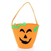 Bolsa de Abóbora para Doces Acessório de Halloween