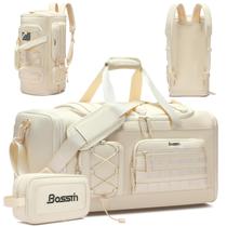 Bolsa de Academia Bosstin para Mulheres e Homens, Mala Esportiva de Viagem Expandível de 45L com Compartimento para Tênis (4Bege) Bolsa de Academia Bosstin para Mulheres e Homens, Mala Esportiva de Viagem Expandível de 45L com Compartimento para Tênis (4Bege)