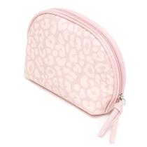 Bolsa de Acessórios Cosméticos Home Basics - Estampa Leopardo Rosa