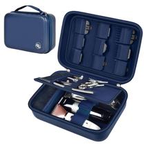 Bolsa de acessórios de barbeiro Boobowl para cortadores e suprimentos azul escuro