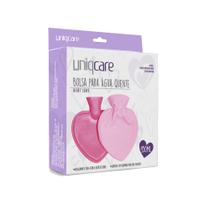Bolsa de água quente com capa heart shape 950ml uniqcare