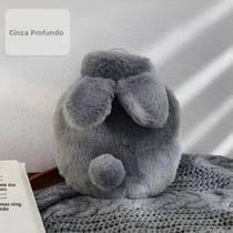 Bolsa De Água Quente De Pelúcia De Coelho Fofa 300ML Com Capa, Aquecedor De Mãos E Pés Para Inverno,