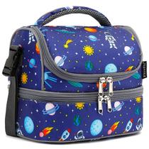 Bolsa de Almuerzo FlowFly Kids Doble Nivel Térmica Aislada Camuflaje Azul
