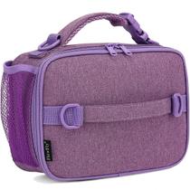 Bolsa de Almuerzo FlowFly Kids Duradera y Aislada con Porta Botellas Morada