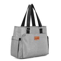 Bolsa de almuerzo HSHRICH grande 14L aislada para mujer con rayas