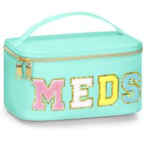 Bolsa de armazenamento BuyCard Medicines Chenille Letter Bag verde