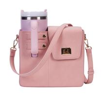 Bolsa de armazenamento Crossbody Cup para garrafa Stanley de 40 onças - rosa