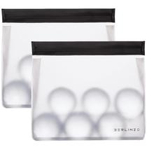 Bolsa de armazenamento de gelo BERLINZO Reutilizable Freezer Safe, pacote com 2 unidades