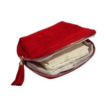 Bolsa De Armazenamento De Joias De Grande Capacidade Com Pingente De Borla, Zíper Para Anéis E