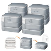 Bolsa de armazenamento DIMJ Comforter 110L que economiza espaço, pacote com 4 unidades