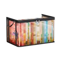 Bolsa De Armazenamento Durável Em PVC Com Tampa Articulada E Janela De Visualização, Organizador