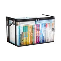 Bolsa De Armazenamento Durável Em PVC Com Tampa Flip E Janela De Visualização Organizador Retangular