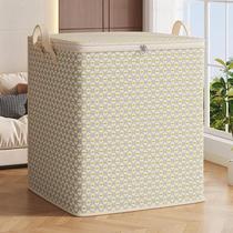 Bolsa De Armazenamento Grande Cinza 110L Dobrável Para Cobertores E Roupas Organização Do Quarto